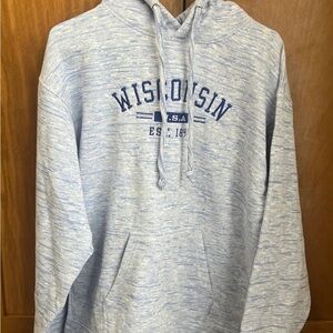 Wisconsin USA Men's Hoodie - Light Blue